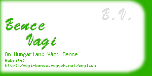 bence vagi business card