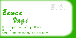 bence vagi business card